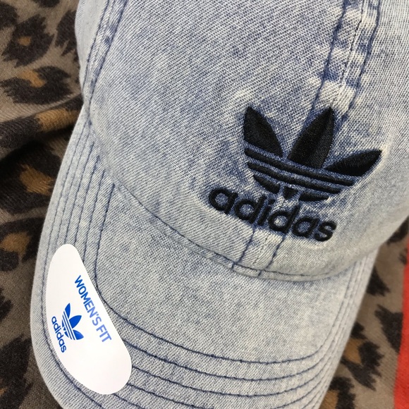NWT Adidas Originals Denim Hat Trefoil Ball Cap - Picture 6 of 8